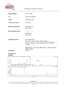 ARA-290 10mg COA — page 1