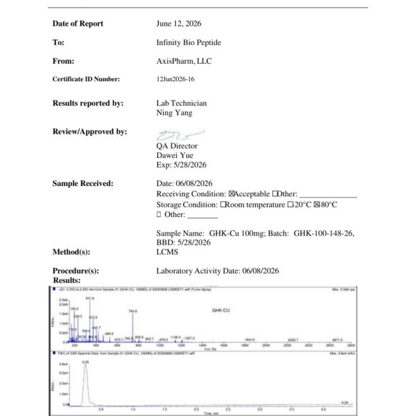GHK-Cu 100mg COA — page 1