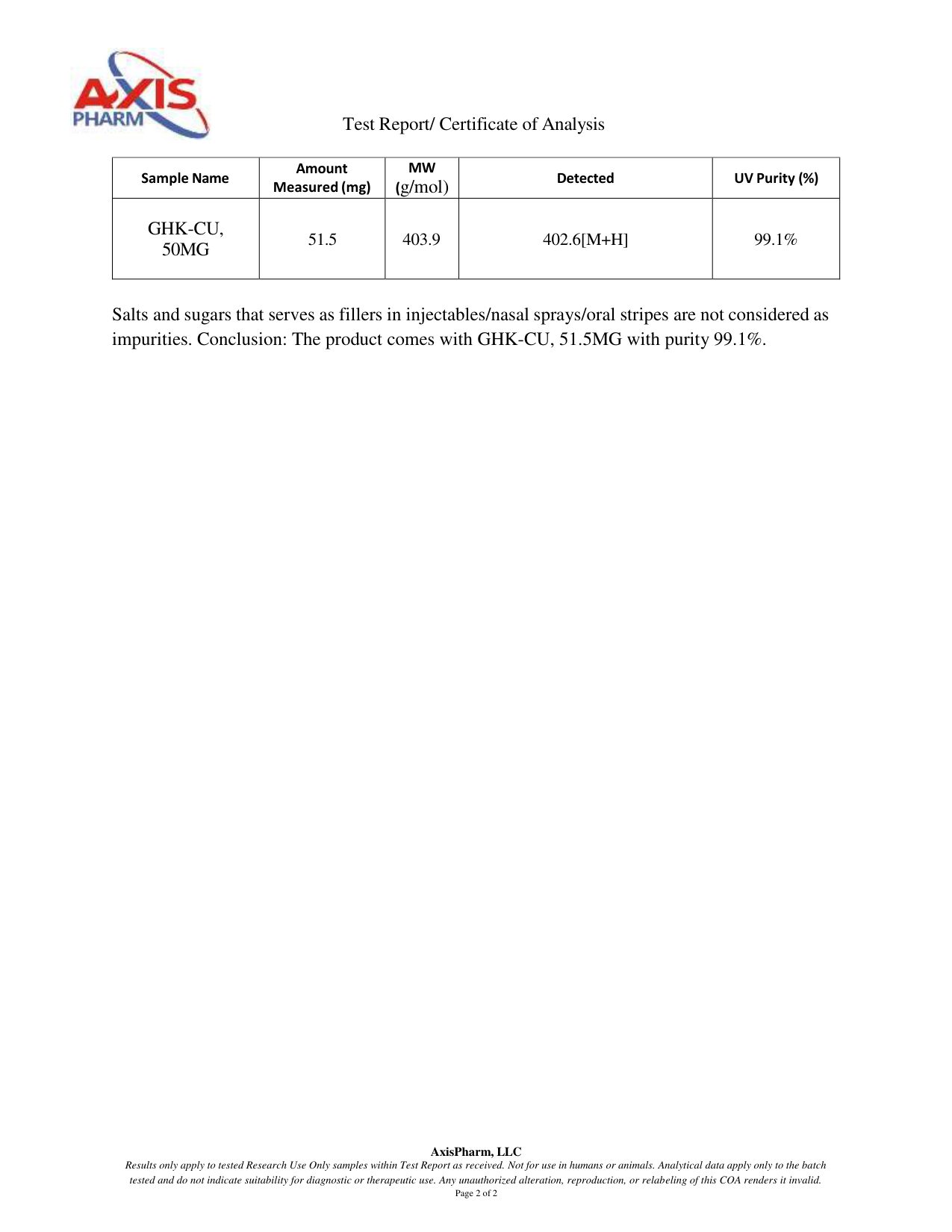 GHK-Cu 50mg COA — page 2
