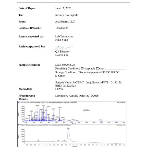 MOTS-C 10mg COA — page 1
