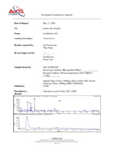 NAD+ 1000mg COA — page 1