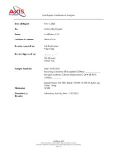 TB-500 10mg COA — page 1