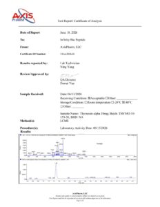 Thymosin Alpha-1 10mg COA — page 1